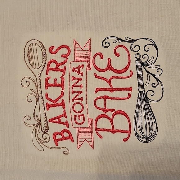 Bakers Gonna Bake Embroidered Kitchen Towel - Picture 2 of 4